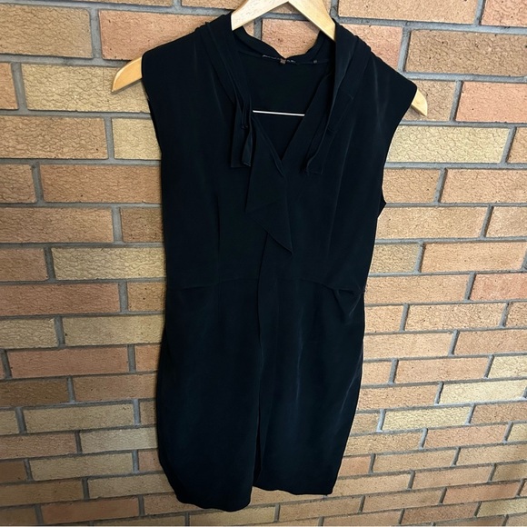 Elie Tahari Black Womens Ruffle Trim Sleeveless Career Work/Office Dress Size 4 - Picture 1 of 6